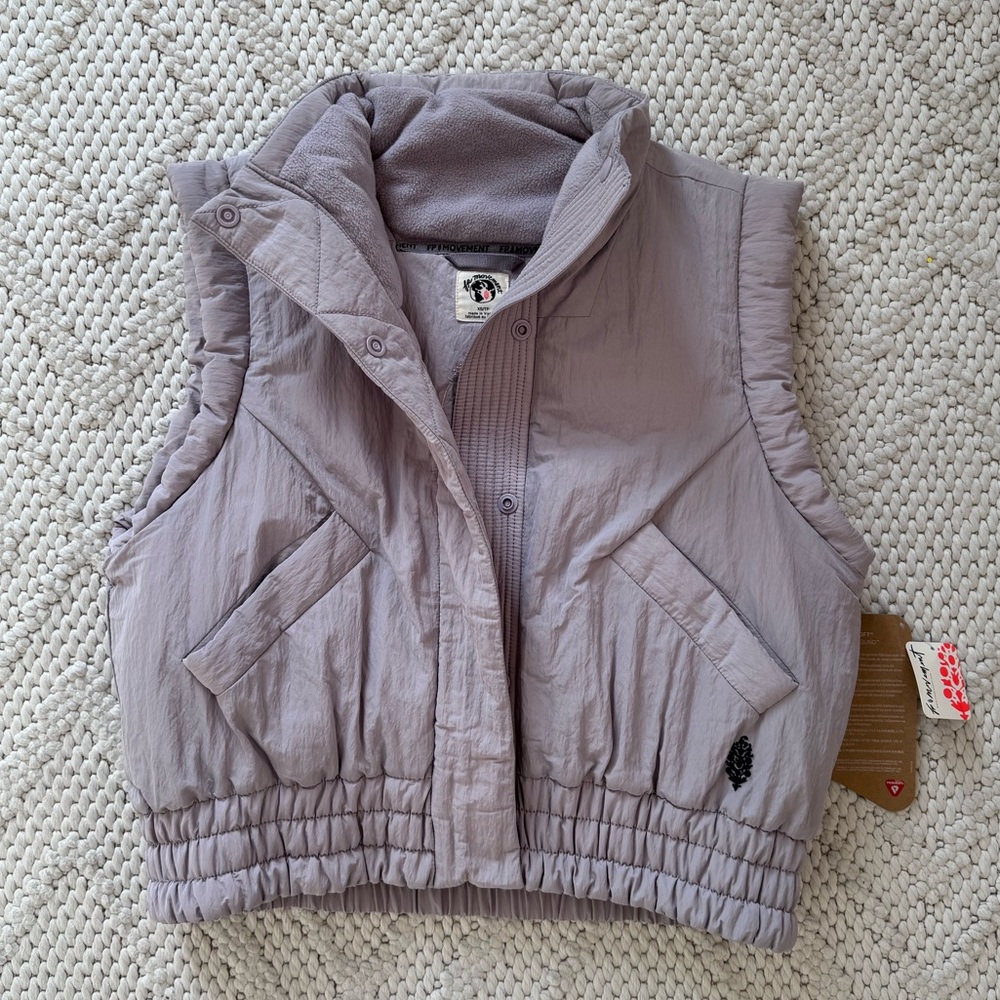 NWT Free People Movement Soft Lilac Puffer Vest XS